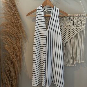 HYFVE stripped black and white dress